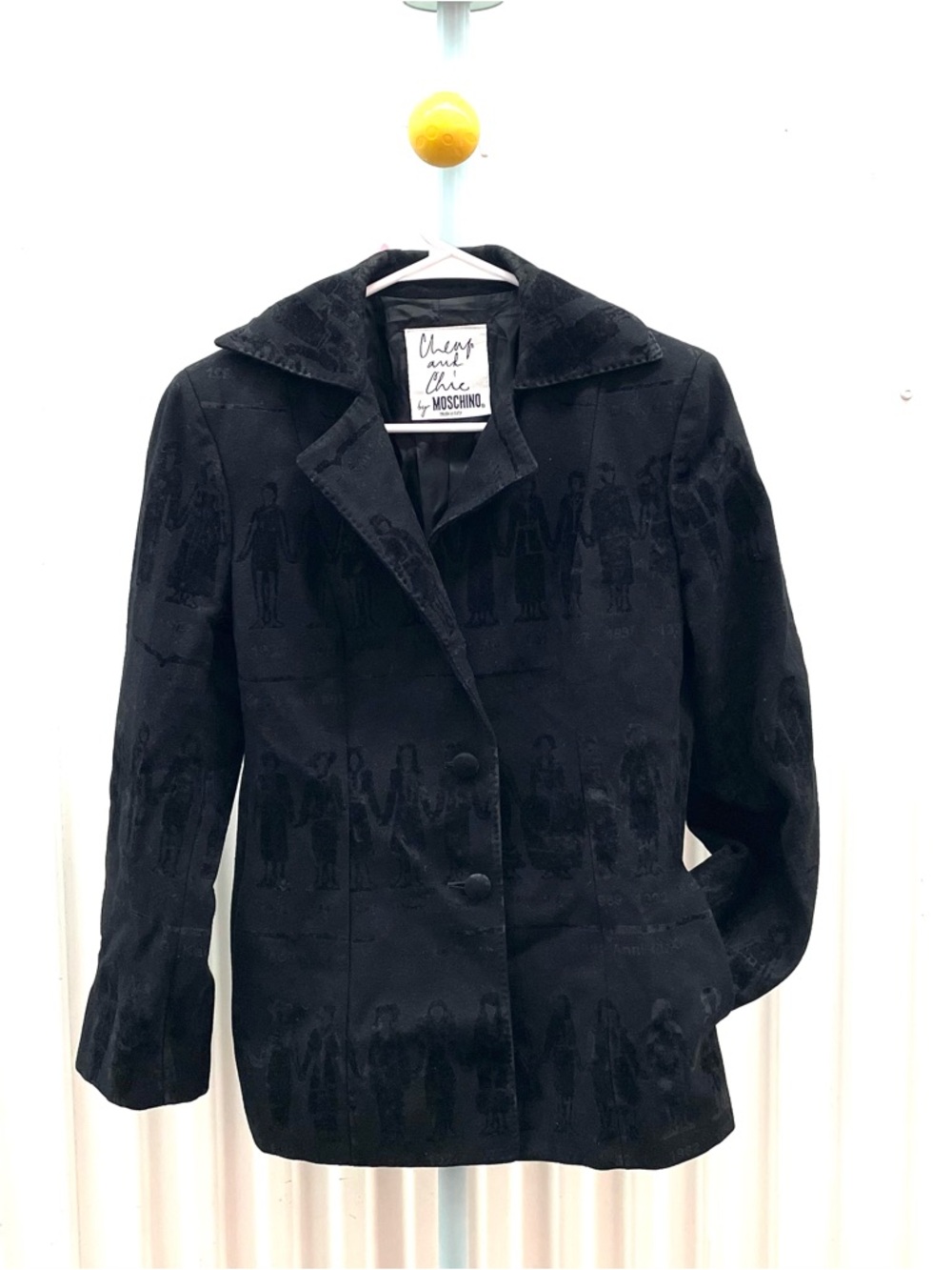 Moschino Cheap and Chick black velvet blazer jack